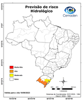 18/09/2023 - Previsão de Riscos Geo-hidrológicos