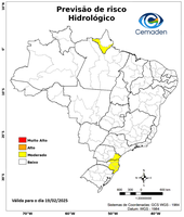 19/02/2025 - Previsão de Riscos Geo-Hidrológicos