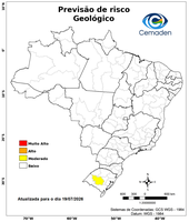 19/07/2026 - Previsão de Riscos Geo-Hidrológicos