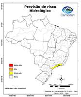 19/08/2022 - Previsão de Risco Geo-Hidrológicos