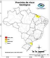20/01/2025 - Previsão de Riscos Geo-Hidrológicos