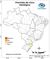 20/01/2025 - Previsão de Riscos Geo-Hidrológicos