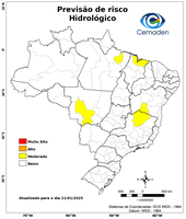 21/01/2025 - Previsão de Riscos Geo-Hidrológicos