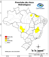 21/01/2025 - Previsão de Riscos Geo-Hidrológicos