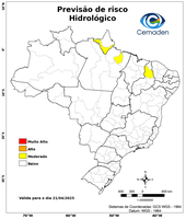 21/04/2025 - Previsão de Riscos Geo-Hidrológicos