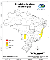 22/01/2024 - Previsão de Riscos Geo-Hidrológicos