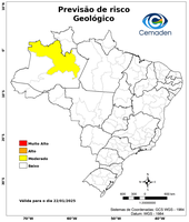 22/01/2025 - Previsão de Riscos Geo-Hidrológicos