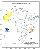 22/01/2025 - Previsão de riscos Geo-Hidrológicos