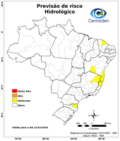22/03/2026 - Previsão de Riscos Geo-Hidrológicos