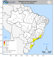 22/09/2026 - Previsão de Riscos Geo-Hidrológicos