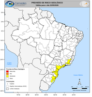 22/09/2026 - Previsão de Riscos Geo-Hidrológicos