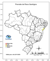 22/11/2025 - Previsão de Riscos Geo-Hidrológicos