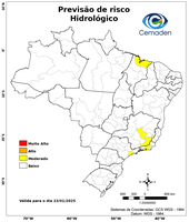 23/01/2025 - Previsão de Riscos Geo-Hidrológicos