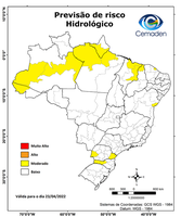 23/04/2022 - Previsão de Risco Geo-Hidrológicos