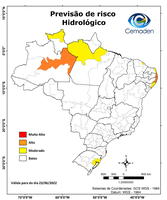 23/06/2022 - Previsão de Risco Geo-Hidrológicos