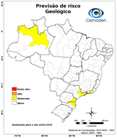 24/01/2025 - Previsão de Riscos Geo-Hidrológicos