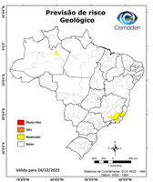24 e 25/12/2023 - Previsão de Riscos Geo-Hidrológicos