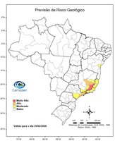25/02/2026 - Previsão de Riscos Geo-Hidrológicos