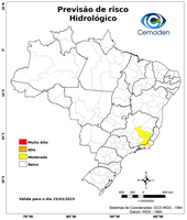 25/03/2025 - Previsão de Riscos Geo-Hidrológicos
