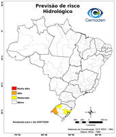 25/07/2026 - Previsão de Riscos Geo-Hidrológicos