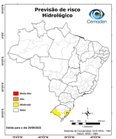 25/09/2023 - Previsão de Riscos Geo-hidrológicos