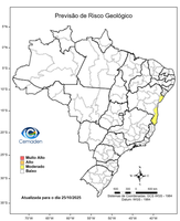 25/10/2025 - Previsão de Riscos Geo-Hidrológicos