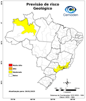 26/01/2025 - Previsão de Riscos Geo-Hidrológicos