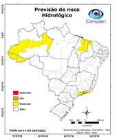 26/03/2022 - Previsão de Risco Geo-Hidrológicos