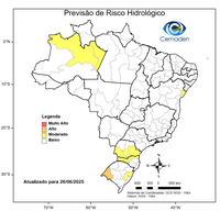 26/06/2025 - Previsão de Riscos Geo-Hidrológicos