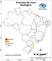 26/06/2025 - Previsão de Riscos Geo-Hidrológicos