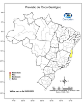 26/09/2025 - Previsão de Riscos Geo-Hidrológicos