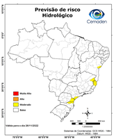 26/11/2022 - Previsão de Riscos Geo-hidrológicos