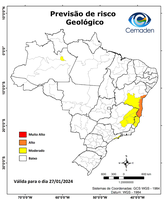 27/01/2024 - Previsão de Riscos Geo-Hidrológicos