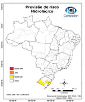 27/06/2024 - Previsão de Riscos Geo-Hidrológicos