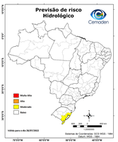 28/07/2022 - Previsão de Risco Geo-Hidrológicos
