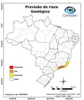 28/08/2023 - Previsão de Risco Geo-Hidrológicos