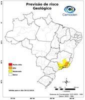 29/12/2024 - Previsão de Riscos Geo-Hidrológicos