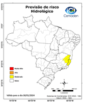 30/01/2024 - Previsão de Riscos Geo-Hidrológicos