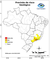 30/01/2025 - Previsão de Riscos Geo-Hidrológicos