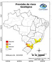 30/10/2023 - Previsão de Riscos Geo-Hidrológicos