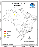 31/03/2023 - Previsão de Risco Geo-Hidrológicos