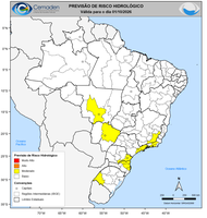 Previsão de Riscos Geo-Hidrológicos para os dias 01/10, 02/10, 03/10 e 04/10/2026