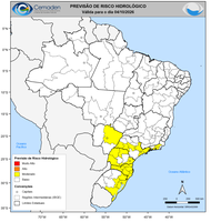 Previsão de Riscos Geo-Hidrológicos para os dias  01/10, 02/10, 03/10 e 04/10/2026