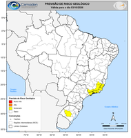 Previsão de Riscos Geo-Hidrológicos para os dias  02/10, 03/10 e 04/10/2026