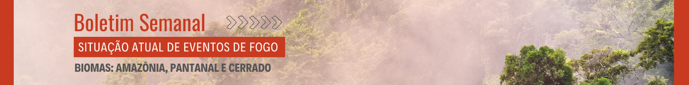 Banner Boletim Semanal situação atual de eventos de fogo