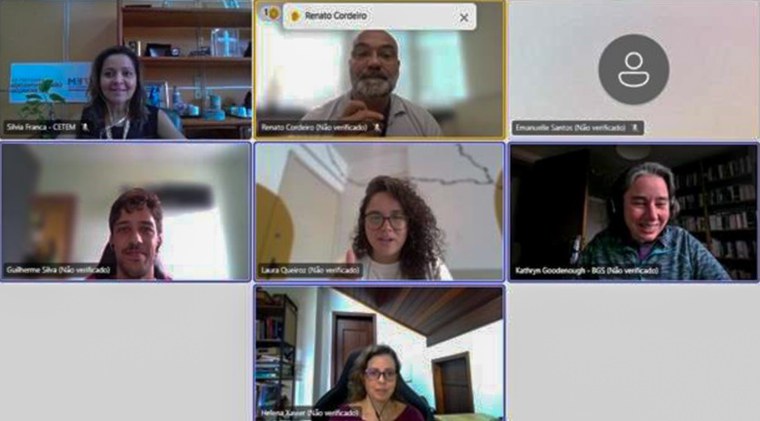 Reunião online entre CETEM, Consulado Britânico e BGS