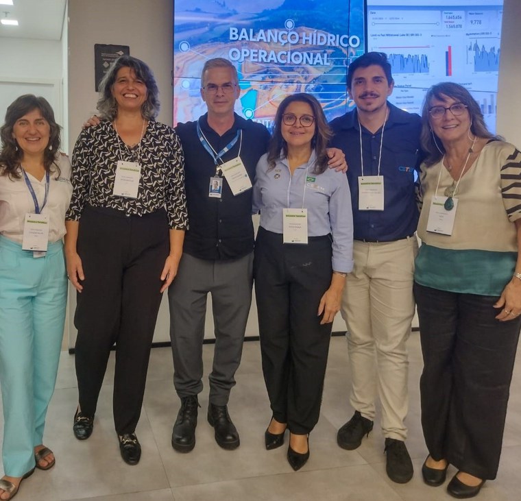 Claudia Sales (IBRAM), Alice Castilho (SGB), Davi Soares (Water Solution), Silvia França (CETEM), Nenaderson Galvão (CETEM), Maria de Lourdes Santos (IBRAM)