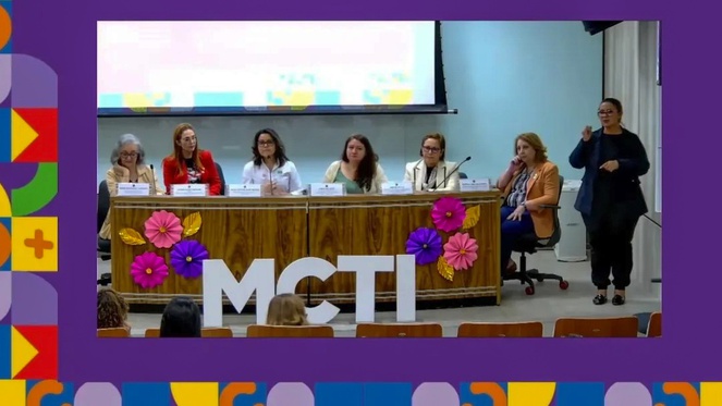Silvia França (CETEM) participando do Painel 1 – Mulheres na Gestão de Políticas Públicas em CT﹠I