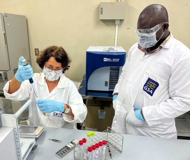 Zuleica C. Castilhos durante o treinamento