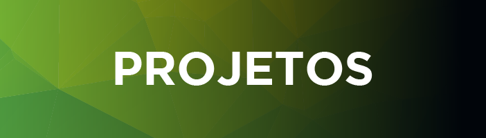 Fundo em folha verde. Texto: Projetos.